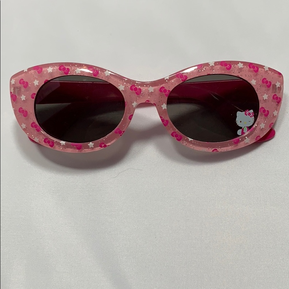 Hello Kitty Pink Plastic Sunglasses Bows Glitter